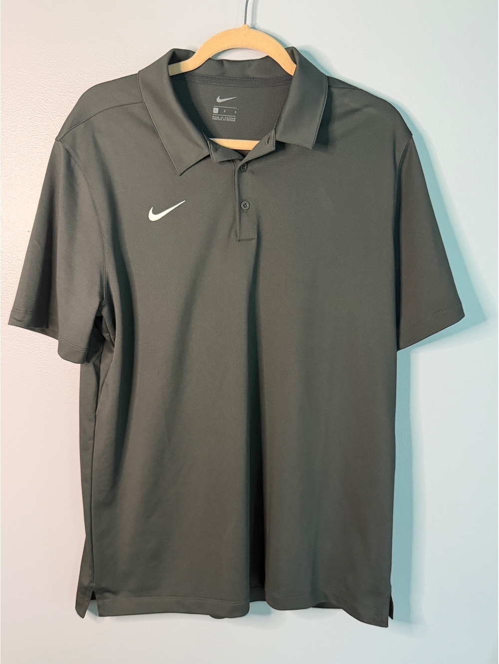 Nike Men's Dark Gray Dri-FIT Polo Shirt Size Large